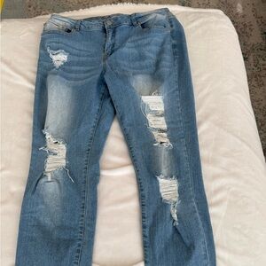 Resfeber Jeans Women's 14 Los Angeles Collection Skinny Boyfriend Distress E55